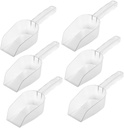 Garneck 6pcs Plastic Material Ice Shovel Bar Ice Shovel French Fries Multi-use Food Scoops