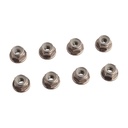 8PCS Flange M4 Lock Nuts Serrated Nylon Self-Tightening Aluminum M4 Wheel Hardware for Axial HPI TLR ECX Model RC Car Vehicles Upgraded Replacement Parts (Titanium)