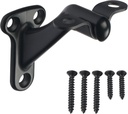 Triumph Hardware,3 Pack,3" Heavy Duty handrail Bracket Matte Black,Stair Railing Bracket DIY Easy Installation Hardware