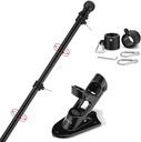 Flag Pole,6FT American Flag Pole & Bracket-Flagpoles for 3 x 5 Flags Holder for House Porch & Outdoor,Tangle Free and Wall Mount Flag Pole Kit (Without flag,Black)