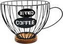 Coffee Pod Holder Coffee Capsule Basket Coffee Pod Storage Basket Large Capacity for Bar Hotel Counter Espresso Accessories, Black