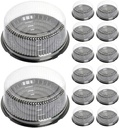 20pcs Round Cake Carrier Containers with Clear Dome Lids, 6 Inch Size, Transparent, Durable Plastic, Perfect for Storing, Transporting, and Displaying Cakes and Treats