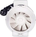 Ducted Ventilating Fan,Round Duct Fan Booster 5 Inch, Exhaust Blower Vent Air Extractor Ventilation System Low Noise Quiet