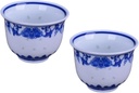 2pcs Vintage Blue and White Porcelain Tea Cups Retro Chinese Kung Fu Tea Cups Delicate Teacups for Jasmine Oolong Home Office Use