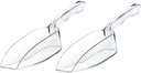 2pcs Transparent Food Scoops Multi-use Ice Shovels for Kitchen Flour Nuts and Grains Design for Everyday Use