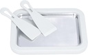 Ice Cream Maker, Frozen Yogurt Sorbet Gelato Rolled Pan with Scraper Food Grade Stainless Steel Cold Sweet Fried Plate for Kids (White)