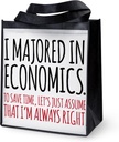 CafePress Majored In Economics Reusable Grocery Tote Bag Reusable Collapsible Grocery Bag