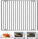 Smart Oven Rack for Breville Air Fryer Countertop Oven BOV845BSS, 14''×11.6'' Stainless Steel Air Fryer Accessories Replacement Parts Roasting Steamer Grill Racks Baking Tray，Dishwasher safe