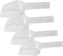4-piece Ice Scoop Set Square Ice Cube Shovel Bean Scoop Food Shovel Bar Ice Scoop Kitchen Gadget Ergonomic Design Anti-fall Functi