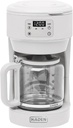 Haden Chelsea 10 Cup Digital Drip Coffee Maker with Glass Carafe, Ivory & Chrome