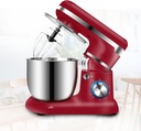 Mixer Stand Mixer, 1200W 5-Qt. Kitchen Mixer 6 Speeds with Dough Hook, Flat Beater, for Most Home Cooks,red