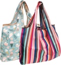 Wrapables Eco-Friendly Large Nylon Reusable Shopping Bags (Set of 2)