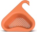 2 Multi-Functional Sink Swan Drain Basket Kitchen Filter Rack Leftovers Hanging Drain Rack 橙色绿色