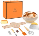 Bread Proofing Basket for Sourdough Baking: Banneton Round 9 inch Bread Making Supplies Set for Beginners Gift