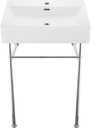 Swiss Madison Well Made Forever SM-CS711, Claire 24" Ceramic Console Sink In Glossy White Basin