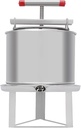Fruit Honey Presser 12.6L Manual Honey Press Extractor Stainless Steel Household Beeswax Presser Grape Fruit Juice Press Extractor With 3 Support Feet Stable Triangular Structure (Silver)