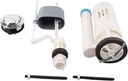 Universal Water Saving Toilet Repair Kit 20cm Flush Valves Fill Valve with Push Button, Easy Installation, ABS & PP Material, Applicable Size for 23-27 cm Water