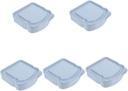 PRETYZOOM 5pcs Portable Sandwich Bread Storage Box Compact Container for Sandwiches Snacks and Fruits for Lightweight and Design
