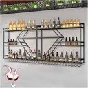 Wine Rack Wall Mounted With Wine Glass Holder, Modern Wine Storage Rack Wall Mounted With LED Light, Bar Unit Floating Wine Shelves, Bar Shelves For Liquor Bottles, For Cellar Cafe Kitchen Dining Room