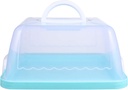 KESYOO 1pc Portable Cake Box with Handle Transparent Cake Carrier Reusable Food Preservation Container and Desserts Easy to Clean and Store