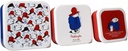 Half Moon Bay Snack Sandwich Box Storage Containers, 2.5 x 5 Inch BPA Free Plastic, Iconic Paddington Bear - SET OF 3