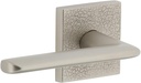 Viaggio 623625 Satin Nickel Quadrato Leather Rosette Privacy with Brezza Lever Left Handed, Backset: 2-3/4"