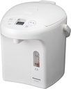 Panasonic NC-BJ225-W Electric Pot, 0.6 gal (2.2 L), Vacuum Insulated, Energy Saving, Heat Retention, Preferred Temperature Adjustment, Hot Water Supply (2 Levels + Coffee), White