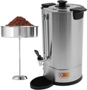 Commercial Coffee Urn, 100 Cup 15L Fast Brew Coffee Maker Commercial Stainless Steel Hot Water Urn Coffee Dispenser 1500W for Events & Catering