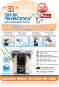 SinkShroom Chrome Edition Revolutionary Bathroom Sink Drain Protector Hair Catcher, Strainer, Snare, Black