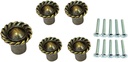 QCAA Mini-Decorative Knob, 3/4", for Cabinet, Drawers, Craft Porject, Antique Brass, 5 Pack, Made in Taiwan