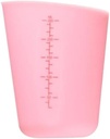 8 Ounces Silicone Measuring Cups with Marking 250 ML 1 Cup Capacity Flexible Squeeze Pour Scale Baking Cup for Coffee Maker,Butter, Chocolate Mixing (Pink, 1 Pack)