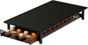 Practical Coffee Capsules Drawer Coffee Pod Holder 40pcs Capsules Organizer Storage Drawer Shelves Home Coffeeware Accessories(Black)
