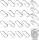 20 Pcs Toilet Seat Bumper Toilet Seat Bidet Replacement Kit Toilet Seat Buffers Universal Replacement Bumpers Silicone Rubber Bumpers for Bidet Toilet Seat Bumpers for Lid for Families Hotels