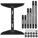 HARFINGTON Stair Tread Template Tool 9"-54" Adjustable Length Stair Measuring Tool Jig for Stair Treads Suitable for Stairs, Risers and Partition,Black