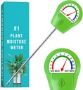 GROWIT Plant Moisture Meter Houseplants - Accurate Plant Water Meter for Indoor Plants Soil Moisture Meter Stocking Stuffers Gift for Mom Dad Adults - No Battery Needed