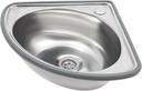 Stainless Steel Corner Sink, Wall-Mounted Single Bowl Sink, Triangular Hand Basin Sink, Small RV Single Bowl for Kitchen Bathroom Lavatory