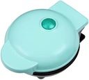 Mini Waffle Maker, Kids Small Waffle Bites Machine, Mint, Pink, Red, Makes 4 inch small waffles, great for breakfast, snacks, desserts and more! (mint)