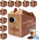 10 Pack Disposable Coffee Box Dispensers Coffee to Go Drink Containers Insulated Hot Beverage Dispenser for Parties Catering Take Out (96 oz)