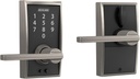 Schlage FE695 CEN 619 LAT Touch Century Lock with Latitude Lever, Electronic Keyless Entry Lock, Satin Nickel