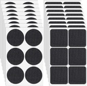 96 Pcs Rubber Furniture Pads Non Slip Black Non Slip Furniture Pads, Self Adhesive Rubber Floor Protector Pad for Feet Chair Leg Table Legs Floor Protectors 48 Square and 48 Round