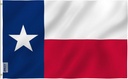 Anley Fly Breeze 3x5 Foot Texas State Flag - Vivid Color and Fade proof - Canvas Header and Double Stitched - Texas State Flags Polyester with Brass Grommets 3 X 5 Ft
