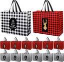 24 Pack Extra Large Christmas Gift Bags 16.9'' x 12.6'' x 6.8'' Waterproof Reusable Tote Bags with Handle Non Woven Christmas Grocery Shopping Totes for Holiday Xmas