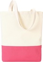 Canvas Book Tote Bag for Women Library Cloth Reusable Grocery Bags Cute Teacher School Cotton Splicing Rose Red