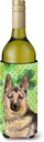 Caroline's Treasures BB9558LITERK German Shepherd St. Patrick's Wine Bottle Hugger Bottle Cooler Sleeve Hugger Machine Washable Collapsible Insulator Beverage Insulated Holder