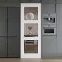 WINSTELLAR 28 x 80 3-Lite Prebuilt Interior Clear Glass Door Slab, Paintable Interior Doors for Home, Bedroom, Pantry, Laundry as Prehung, Pocket, Barn, French Doors, White Door Panel