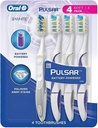 Oral B 3D White Luxe 4 Count ( Pack of 1) Pulsar Battery Powered Toothbrushes