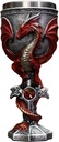Dragon Goblet Stainless Steel Dungeons and Dragon Gift for Men, 7 oz Chalice Wine Goblet Cross Medieval Drinking Cups Gothic D&D Goblet Vintage Halloween Christmas Gift (Red)