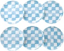 Melamine Dinner Plates, Round Plates,Shatter Resistant, 10.25 inch, set of 6 Blue