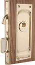 Emtek 2103 7-1/2" Height Solid Brass Keyed Entry Pocket Door Mortise Lock, Satin Nickel