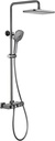 Grey Button Shower Mixer Set with Shower Head Multifunctional Hand Shower Bath Filler,